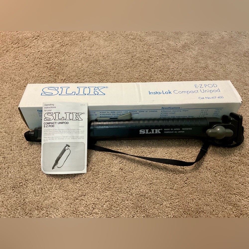 NIB Slik E-Z Pod Insta-Lok Compact Unipod Tripod Cat. No. 617-400